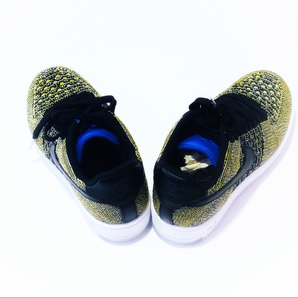 💛 W. Air Force 1 FlyKnit Yellow Blue Tint 6.5 - Picture 7 of 8